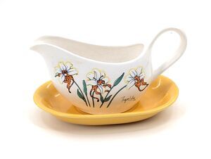 Petal Pets Tiger Lily Vintage 80s Gravy Boat Creamer 1989 Artmark Chicago Japan
